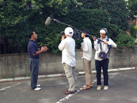 取材に応える弊社代表